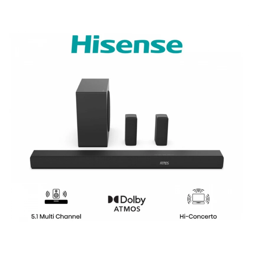 HISENSE AX5100Q Dolby Atmos soundbar sa bežičnim subwooferom crni