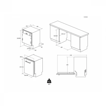 HOOVER HI 3E9E0S Eco Power Inverter ugradna mašina za pranje sudova 