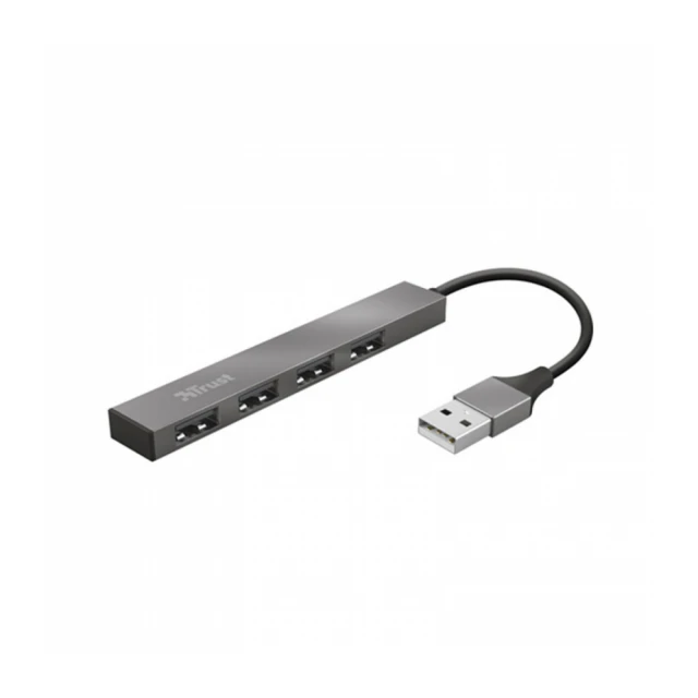 Hub TRUST HALYX USB2.0/4xUSB/Aluminjum/siva