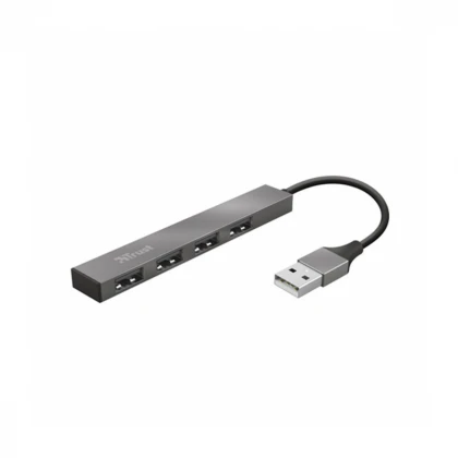 Hub TRUST HALYX USB2.0/4xUSB/Aluminjum/siva