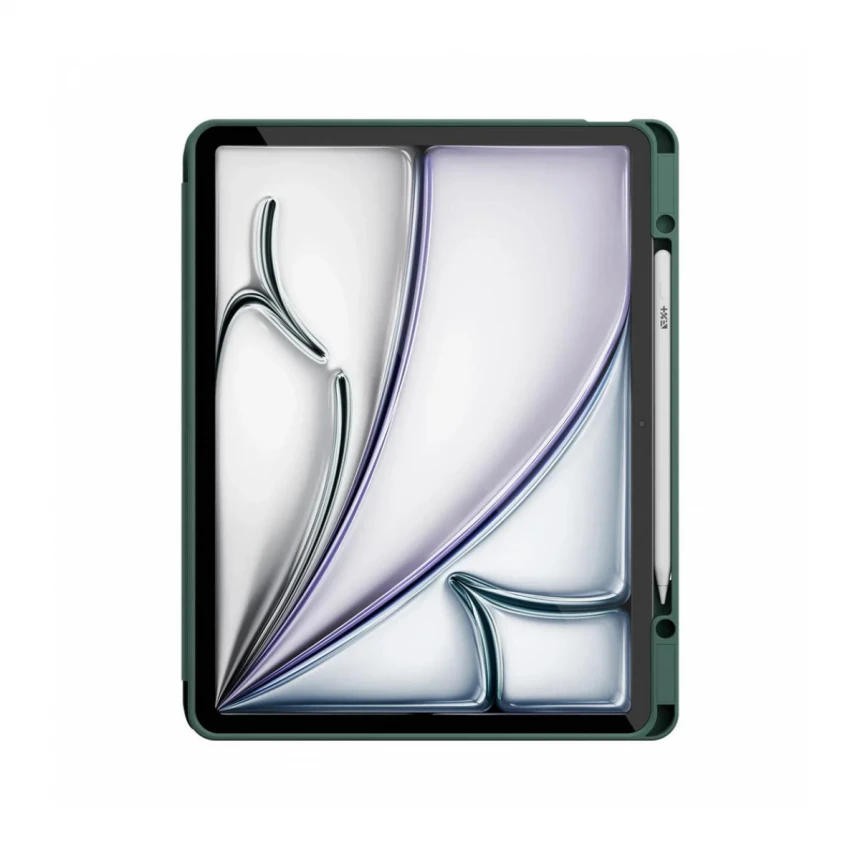 Husa de protectie Next One Rollcase pentru iPad Air 13 M2, cu suport pentru stilou, Verde