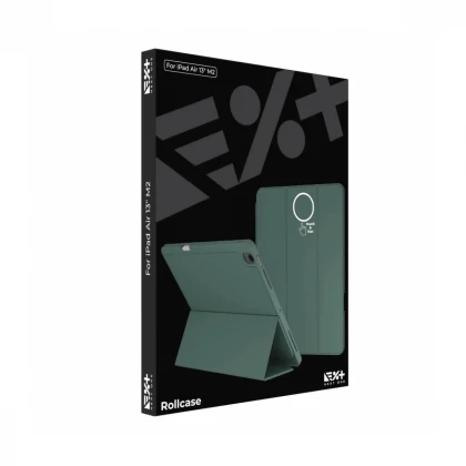 Husa de protectie Next One Rollcase pentru iPad Air 13 M2, cu suport pentru stilou, Verde