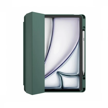 Husa de protectie Next One Rollcase pentru iPad Air 13 M2, cu suport pentru stilou, Verde