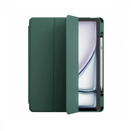Husa de protectie Next One Rollcase pentru iPad Air 13 M2, cu suport pentru stilou, Verde