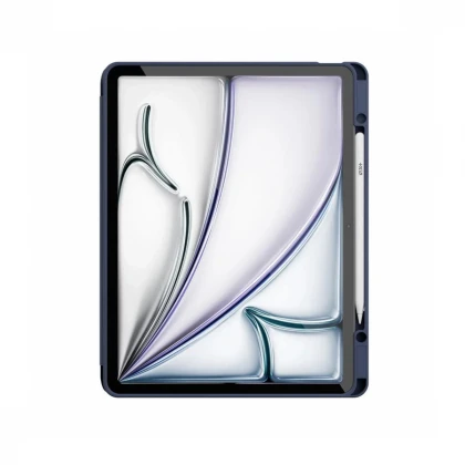 Husa de protectie Next One Rollcase pentru iPad Air 13 M2, cu suport pentru stilou, Albastru