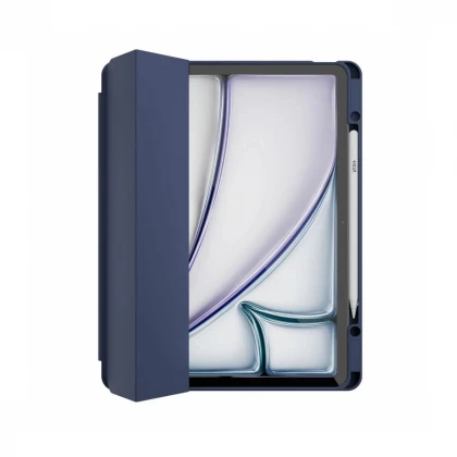 Husa de protectie Next One Rollcase pentru iPad Air 13 M2, cu suport pentru stilou, Albastru