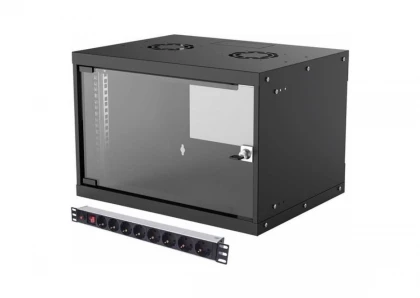 Intellinet 19'' Zidni orman, 6U/400mm + 8-Output PDU 713986