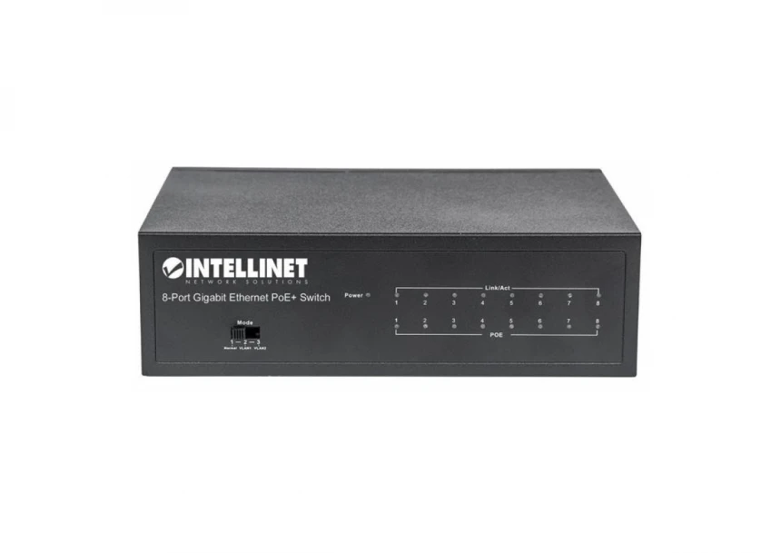 Intellinet Switch 8-Port 60W Gigabit Ethernet PoE