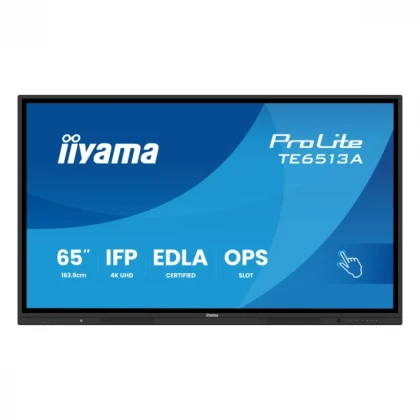 Interaktivni ekran 65" Iiyama TE6513A-B3AG IPS 3840x2160/Android 14/8ms/HDMI/DP