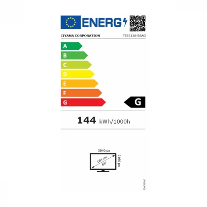 Interaktivni ekran 65" Iiyama TE6513A-B3AG IPS 3840x2160/Android 14/8ms/HDMI/DP