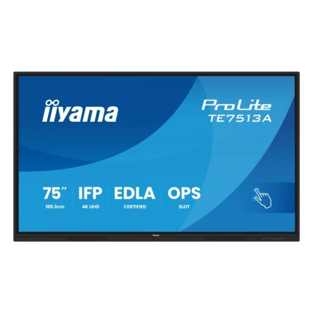 Interaktivni ekran 75" Iiyama TE7513A-B2AG IPS 3840x2160/Android 14/8ms/HDMI/DP
