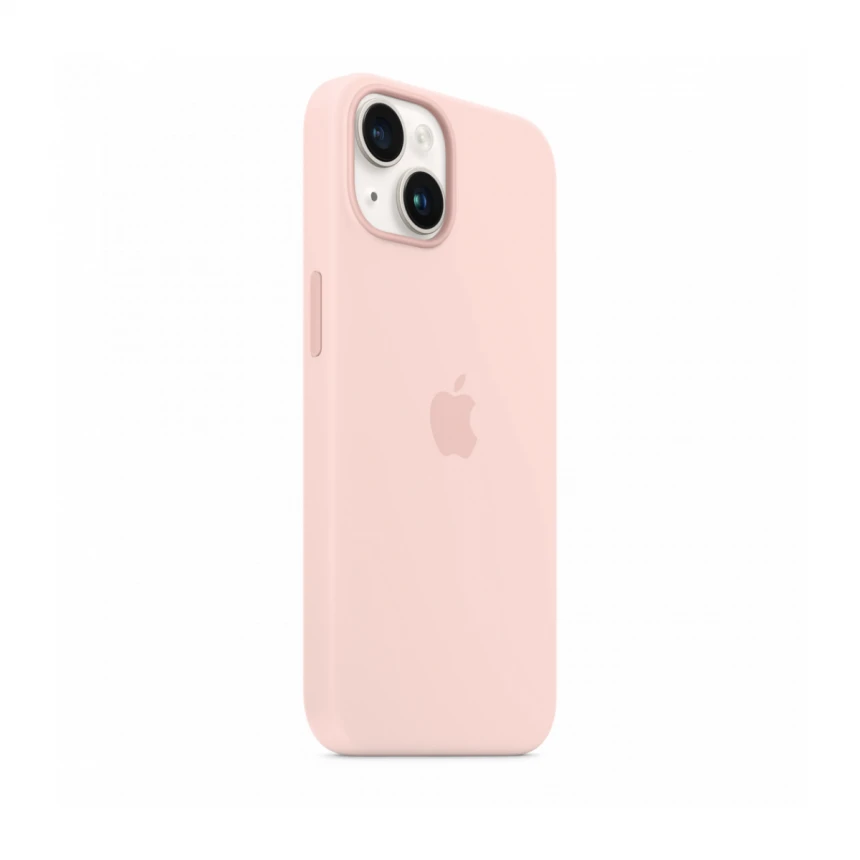 iPhone 14 Silicone Case sa MagSafe-om - Chalk Pink