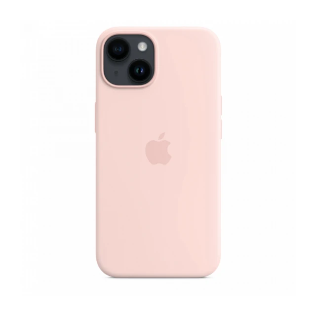 iPhone 14 Silicone Case sa MagSafe-om - Chalk Pink