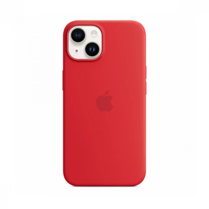 iPhone 14 Silicone Case sa MagSafe-om - (PRODUCT)RED