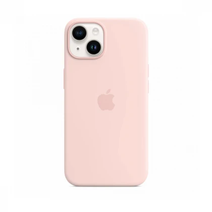 iPhone 14 Silicone Case sa MagSafe-om - Chalk Pink