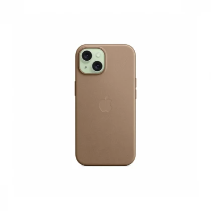 iPhone 15 FineWoven Case sa MagSafe-om - Taupe