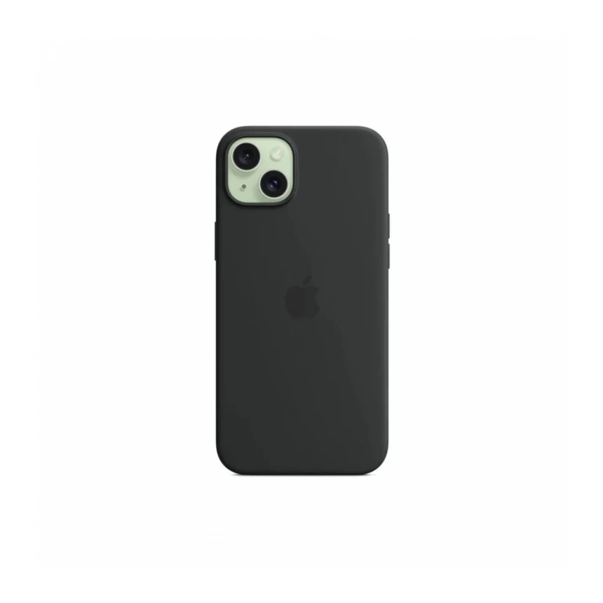 iPhone 15 Plus Silicone Case sa MagSafe-om - Black