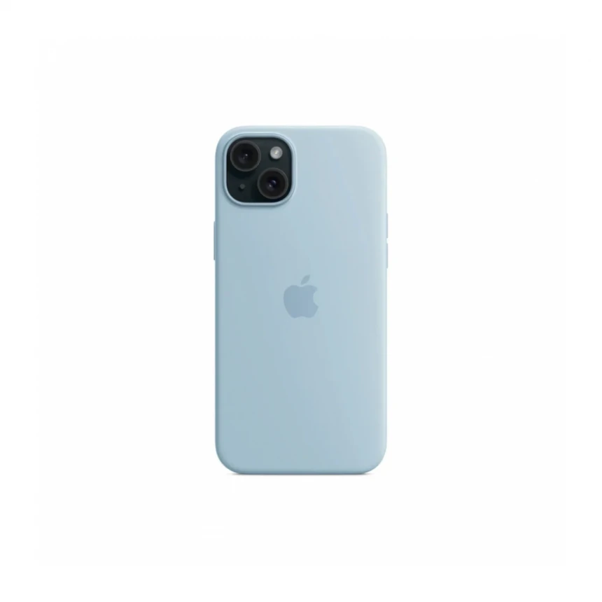 iPhone 15 Plus Silicone Case sa MagSafe-om - Light Blue