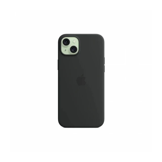 iPhone 15 Plus Silicone Case sa MagSafe-om - Black