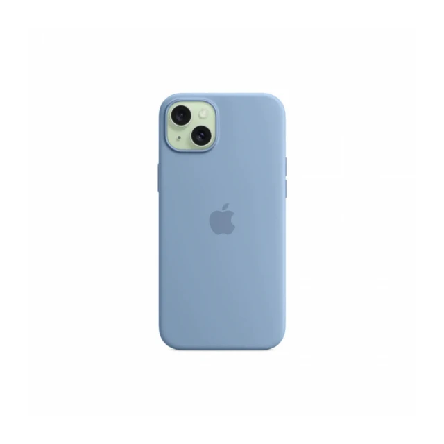 iPhone 15 Plus Silicone Case sa MagSafe-om - Winter Blue
