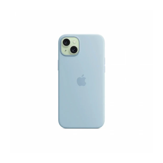 iPhone 15 Plus Silicone Case sa MagSafe-om - Light Blue