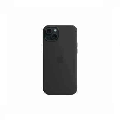iPhone 15 Plus Silicone Case sa MagSafe-om - Black