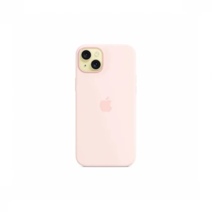 iPhone 15 Plus Silicone Case sa MagSafe-om - Light Pink