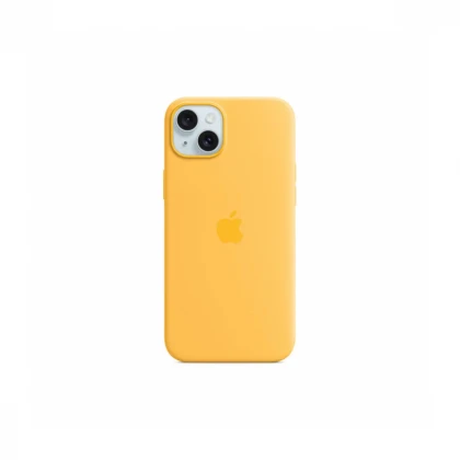 iPhone 15 Plus Silicone Case sa MagSafe-om - Sunshine