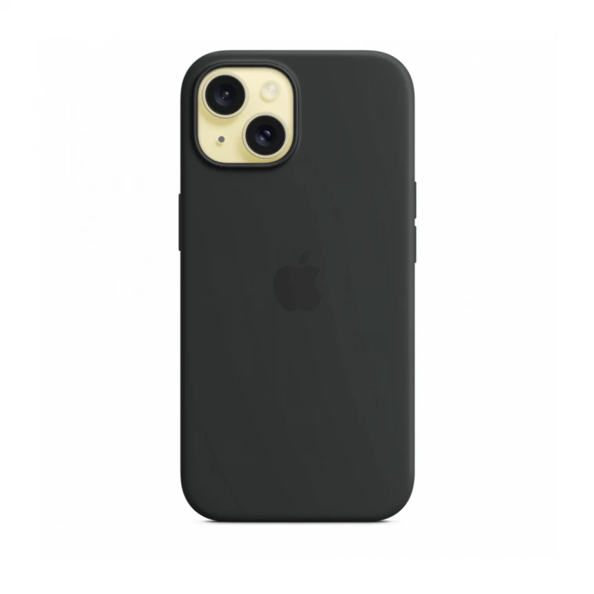 iPhone 15 Silicone Case sa MagSafe-om - Black