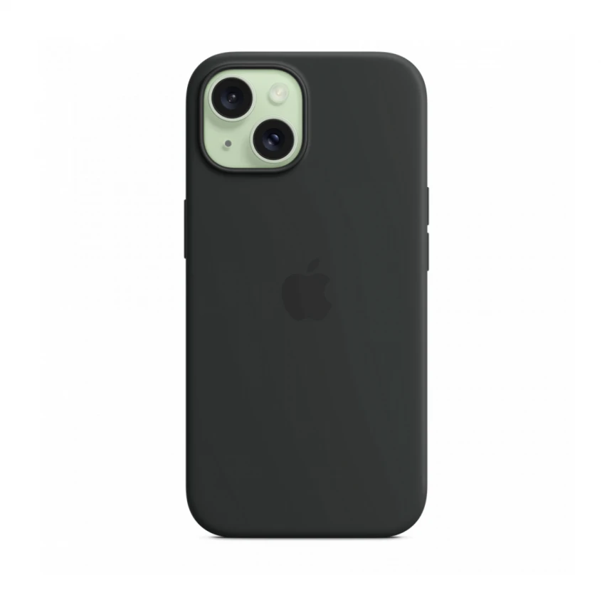 iPhone 15 Silicone Case sa MagSafe-om - Black