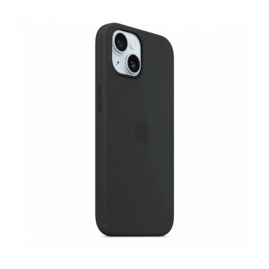 iPhone 15 Silicone Case sa MagSafe-om - Black