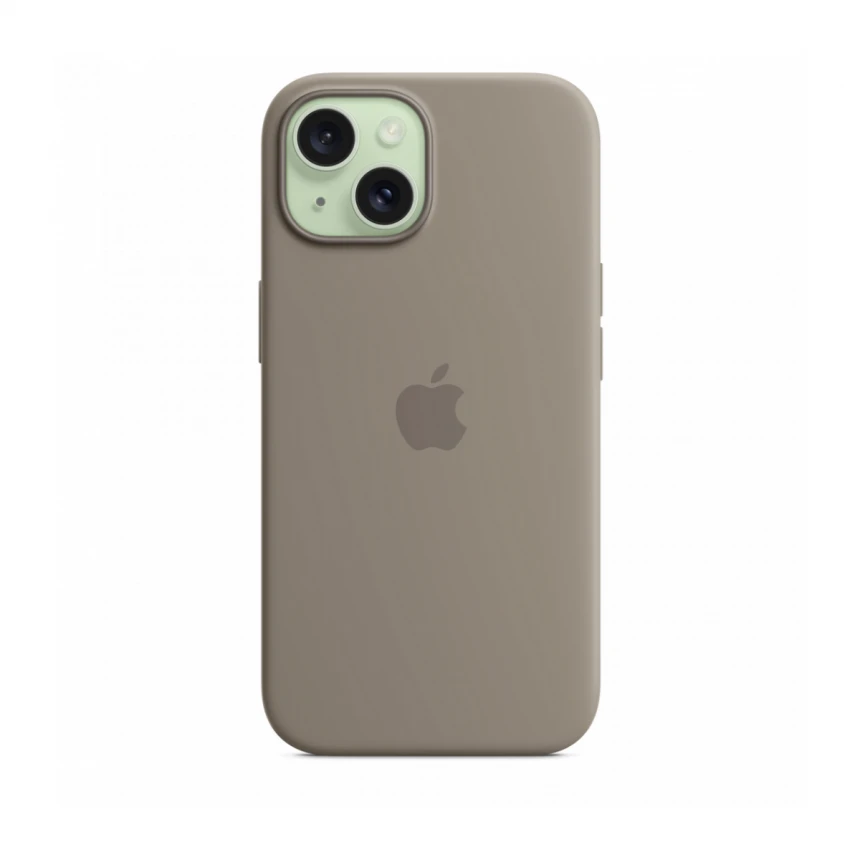 iPhone 15 Silicone Case sa MagSafe-om - Clay