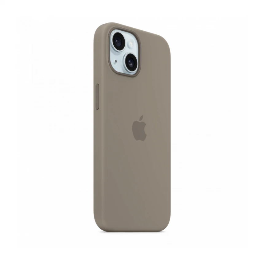 iPhone 15 Silicone Case sa MagSafe-om - Clay