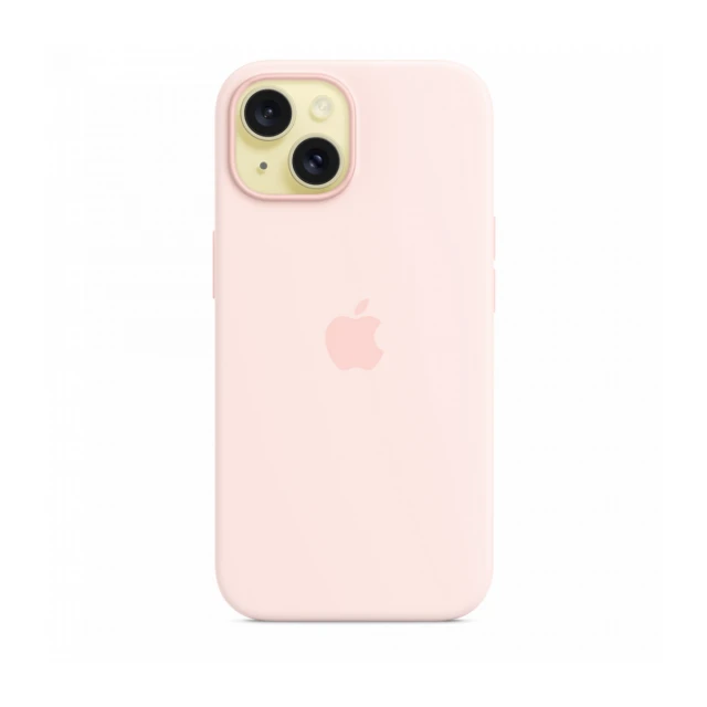 iPhone 15 Silicone Case sa MagSafe-om - Light Pink