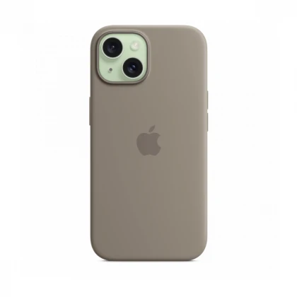 iPhone 15 Silicone Case sa MagSafe-om - Clay