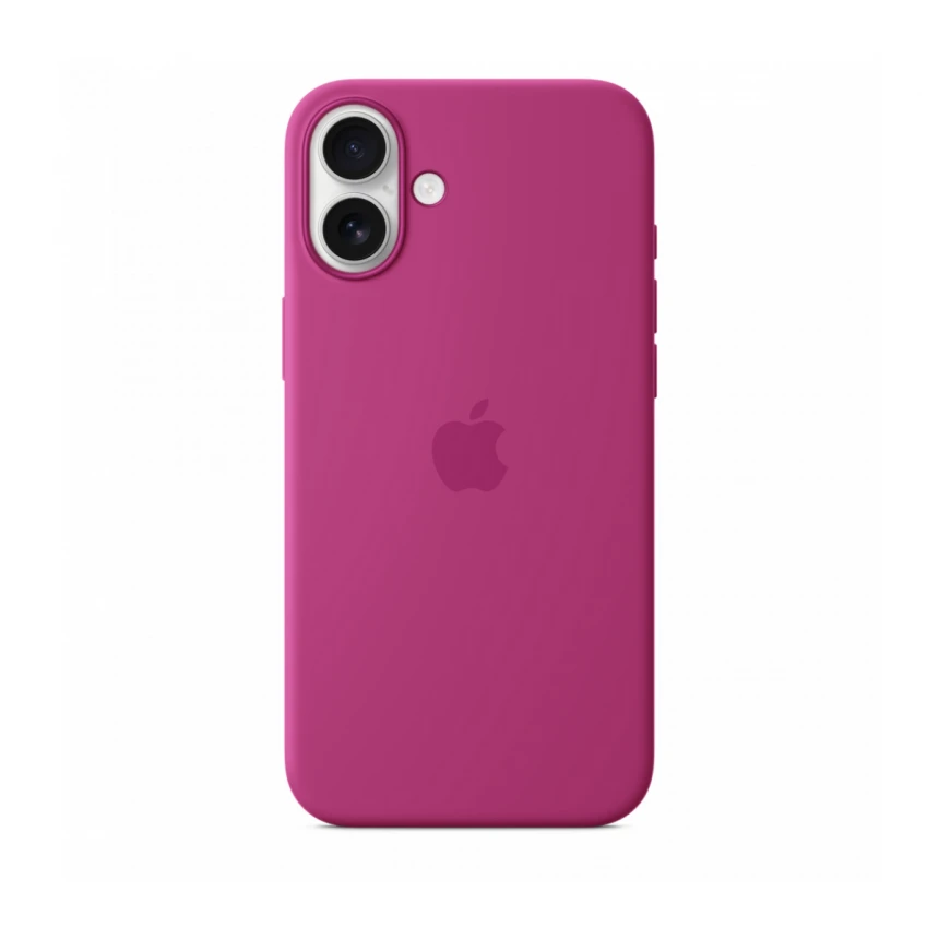 iPhone 16 Plus Silicone Case sa MagSafe-om - Fuchsia