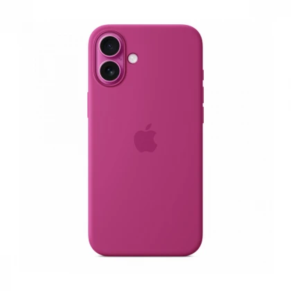 iPhone 16 Plus Silicone Case sa MagSafe-om - Fuchsia
