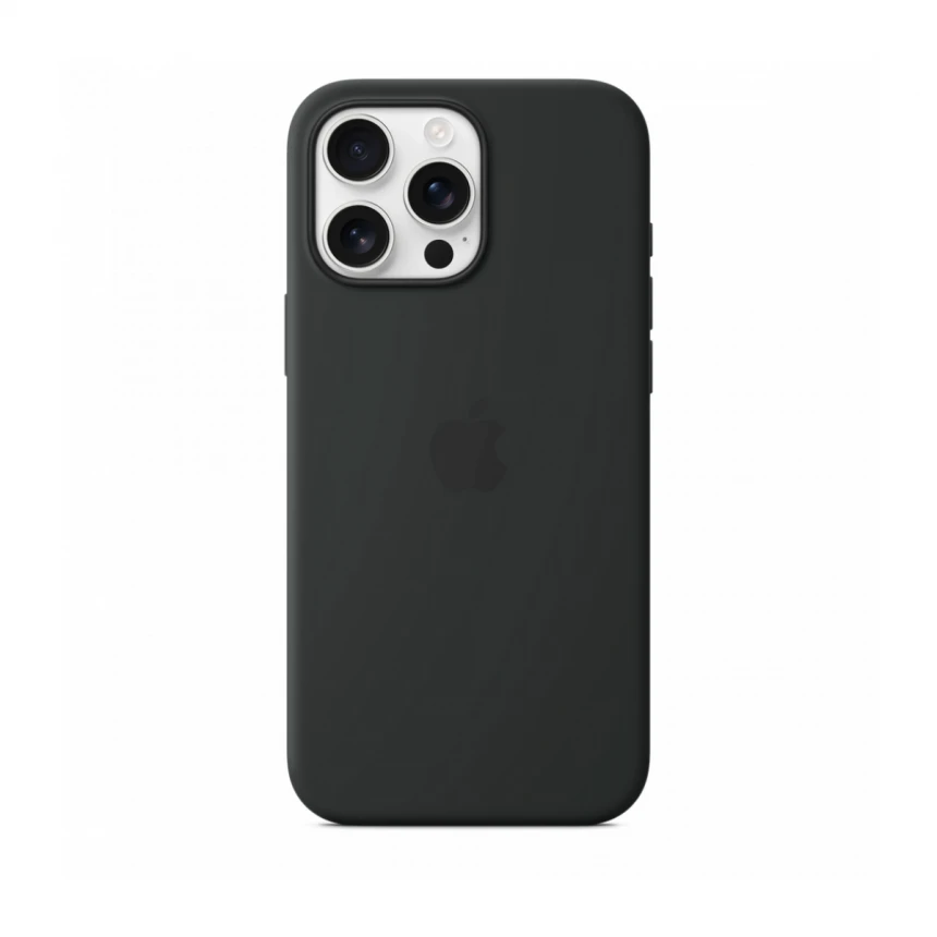iPhone 16 Pro Max Silicone Case sa MagSafe-om - Black