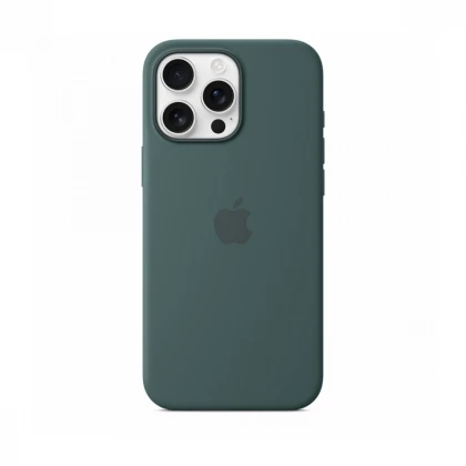 iPhone 16 Pro Max Silicone Case sa MagSafe-om - Lake Green