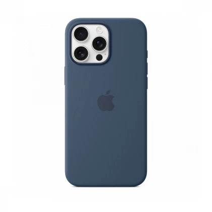 iPhone 16 Pro Max Silicone Case sa MagSafe-om - Denim