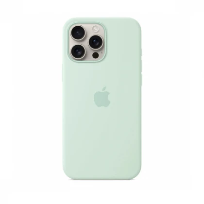 iPhone 16 Pro Max Silicone Case sa MagSafe-om – Aquamarine