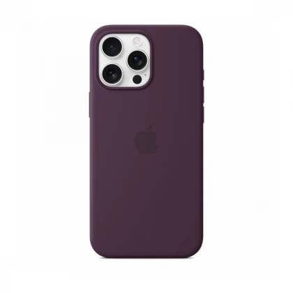 iPhone 16 Pro Max Silicone Case sa MagSafe-om - Plum