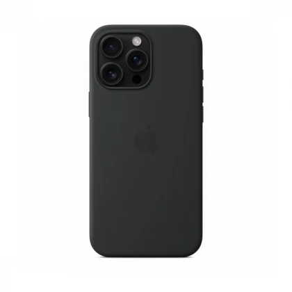 iPhone 16 Pro Max Silicone Case sa MagSafe-om - Black
