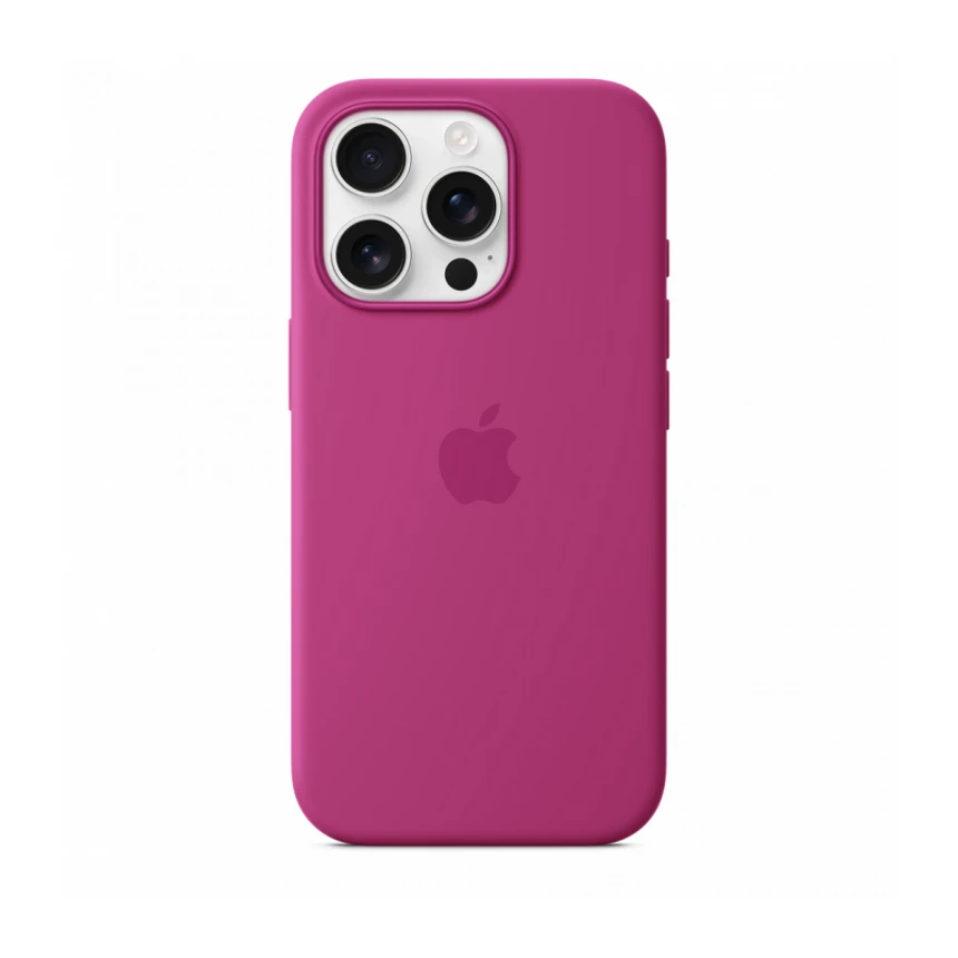 iPhone 16 Pro Silicone Case sa MagSafe-om - Fuchsia