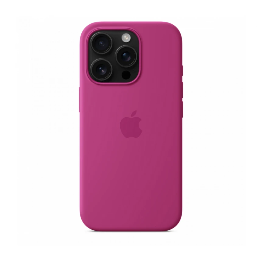 iPhone 16 Pro Silicone Case sa MagSafe-om - Fuchsia