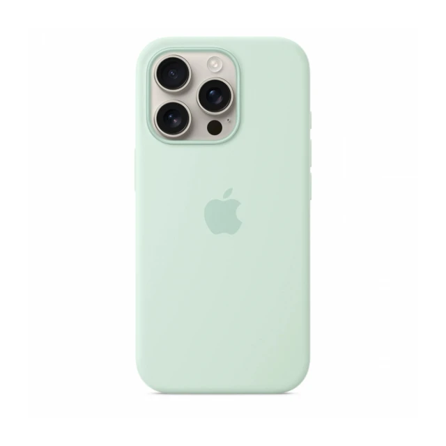 iPhone 16 Pro Silicone Case sa MagSafe-om - Aquamarine