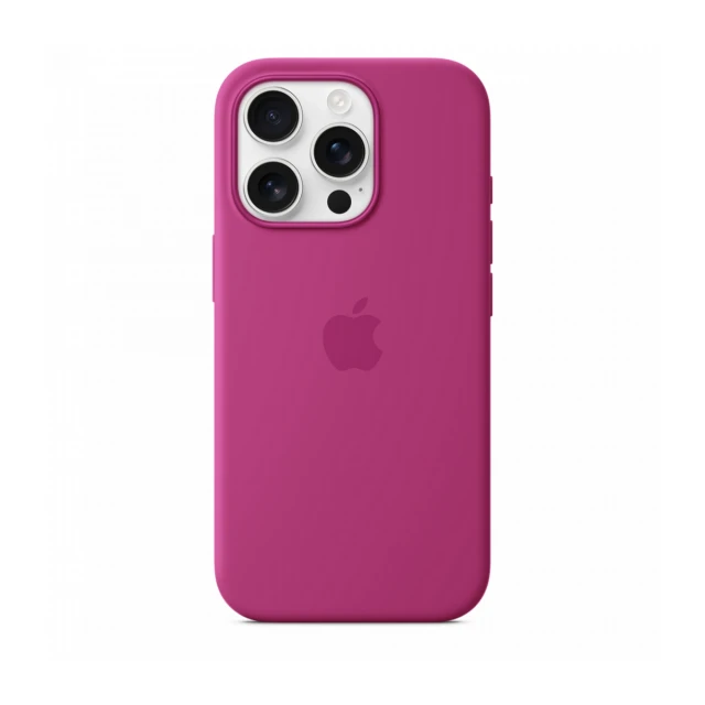 iPhone 16 Pro Silicone Case sa MagSafe-om - Fuchsia