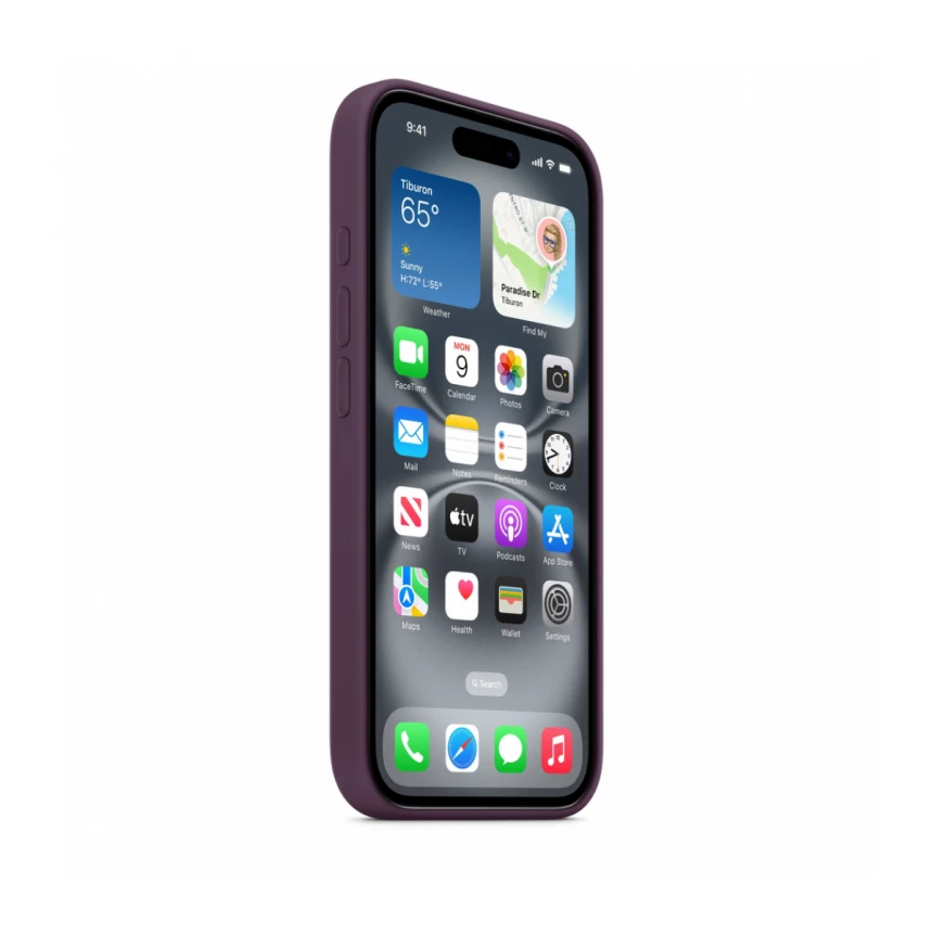 iPhone 16 Silicone Case sa MagSafe-om - Plum