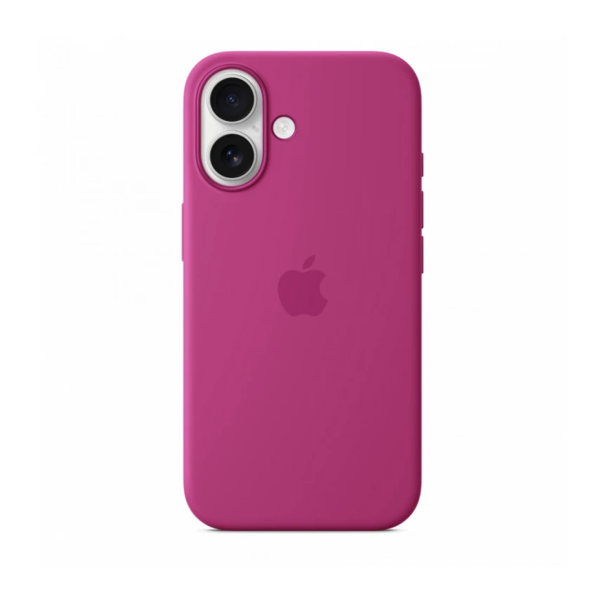 iPhone 16 Silicone Case sa MagSafe-om - Fuchsia