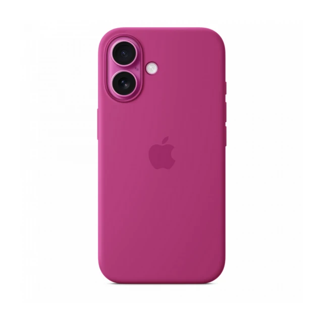 iPhone 16 Silicone Case sa MagSafe-om - Fuchsia